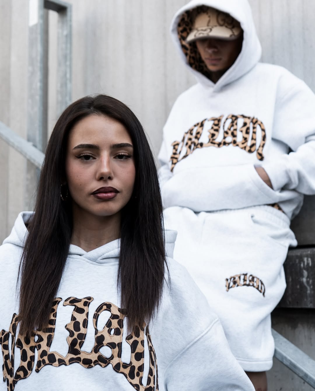 WHITE LEOPARD HOODIE